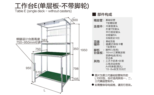 分享2款精益管工作臺桌設計案例